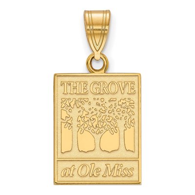 University of Mississippi Gold-Plated Sterling Silver Medium Ole Miss Grove Pendant