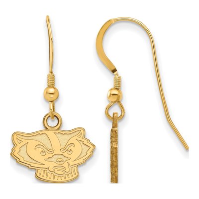 University of Wisconsin Gold-Plated Sterling Silver Badgers Wire Earrings