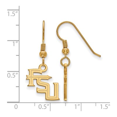 Florida State University Gold-Plated Sterling Silver FSU Earrings – view 2