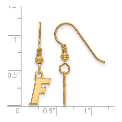 University of Florida Gold-Plated Sterling Silver Letter F Earrings – view 2