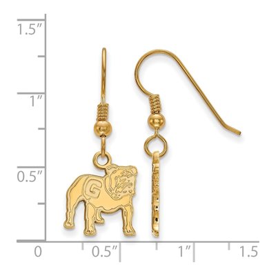 University of Georgia Gold-Plated Sterling Silver UGA Bulldog Earrings – view 2