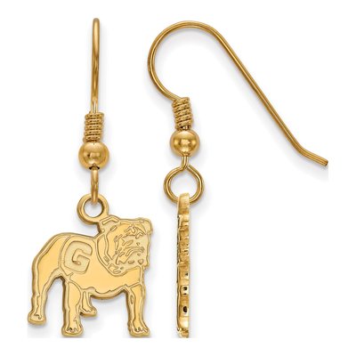 University of Georgia Gold-Plated Sterling Silver UGA Bulldog Earrings