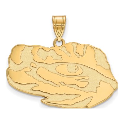 Louisiana State University Gold-Plated Sterling Silver LSU Tigers Large Pendant