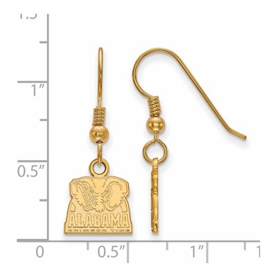 University of Alabama Gold-Plated Sterling Silver Elephant Earrings – view 2
