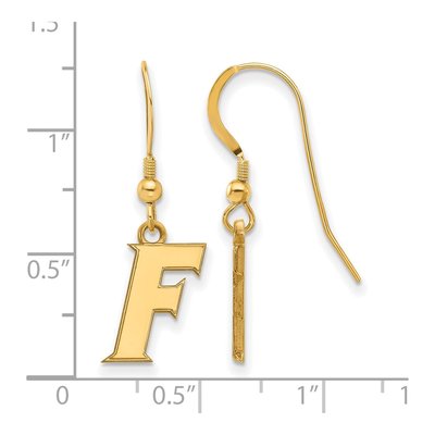 University of Florida Gold-Plated Sterling Silver Letter F Earrings – view 2