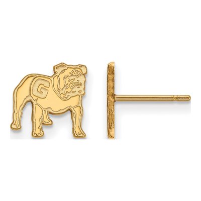 University of Georgia Gold-Plated Sterling Silver UGA Bulldog Extra Small Earrings