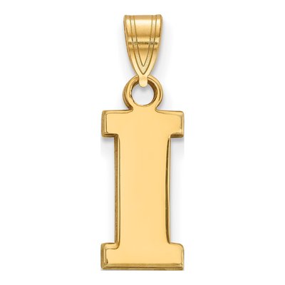 University of Iowa Gold-Plated Sterling Silver Small Letter I Pendant