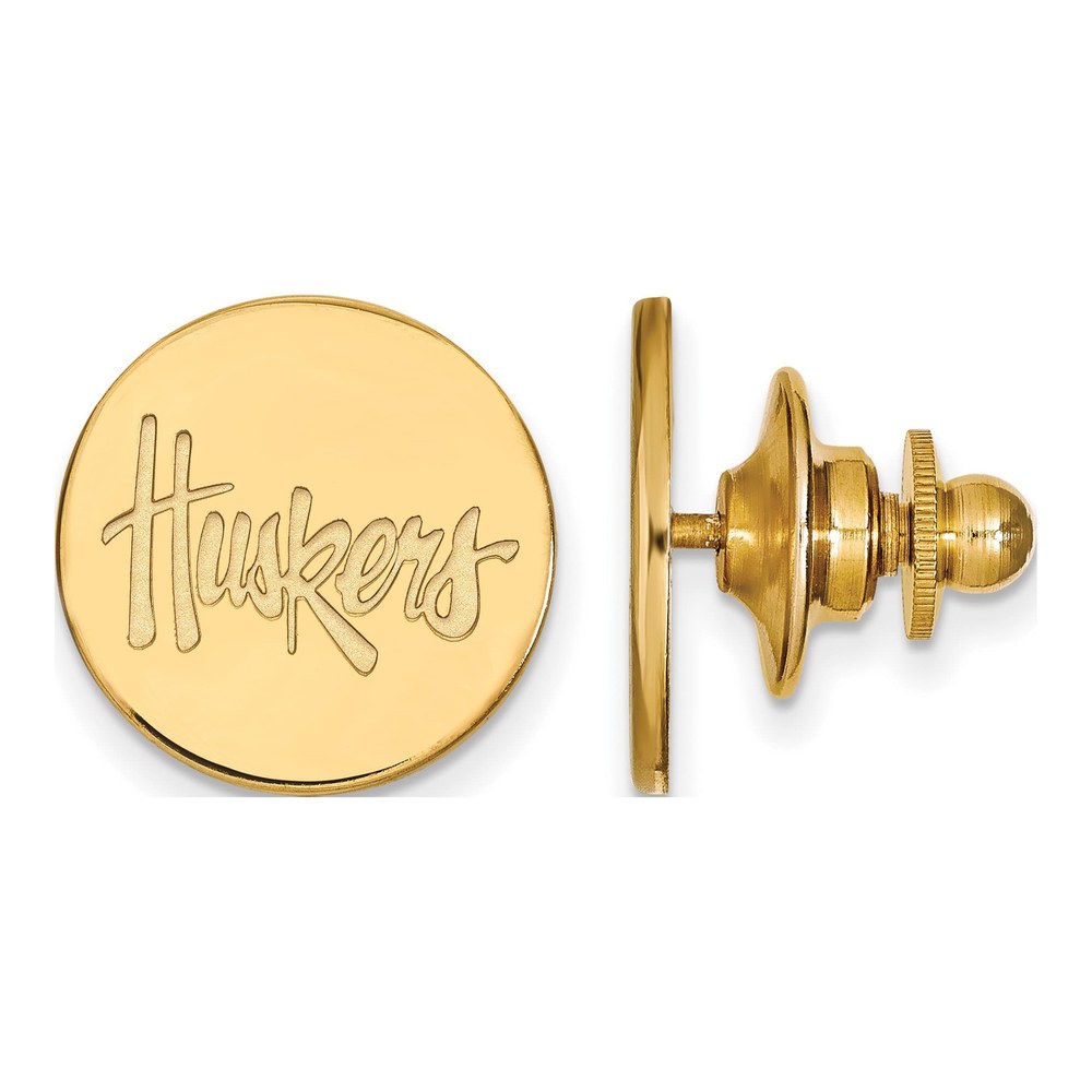 Sterling Silver Gold-Plated Logoart University Of Nebraska Huskers Lapel Pin