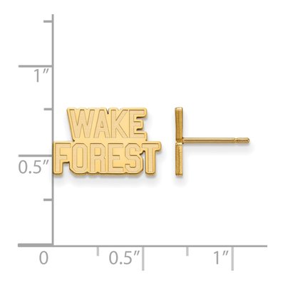 Wake Forest University Gold-Plated Sterling Silver W-F Extra Small Stud Earrings – view 2