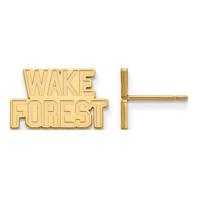 Wake Forest University Gold-Plated Sterling Silver W-F Extra Small Stud Earrings
