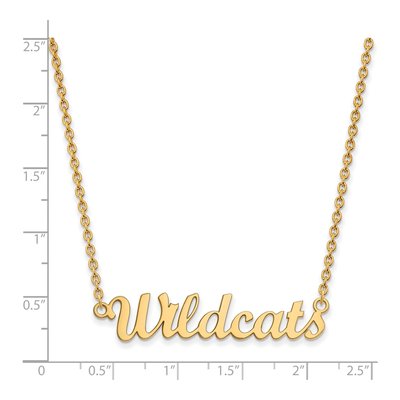 Kansas State University Gold-Plated Sterling Silver Medium Wildcats Script Necklace – view 2