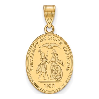 University of South Carolina Gold-Plated Sterling Silver Large Crest Pendant