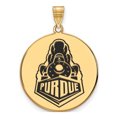 Purdue University Gold-Plated Sterling Silver Boilermakers Extra Large Enameled Pendant