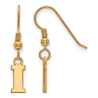 University of Iowa Gold-Plated Sterling Silver Letter I Earrings