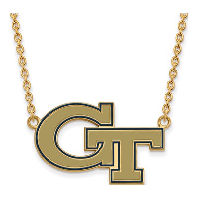 Georgia Tech Gold-Plated Enamel Pendant Necklace
