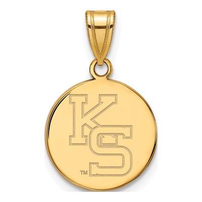 Kansas State University Gold-Plated Sterling Silver Medium K-S Pendant