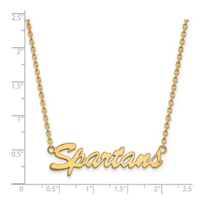 Michigan State Spartans Script Pendant Necklace – view 2
