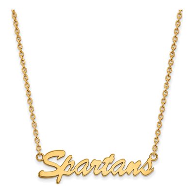 Michigan State Spartans Script Pendant Necklace