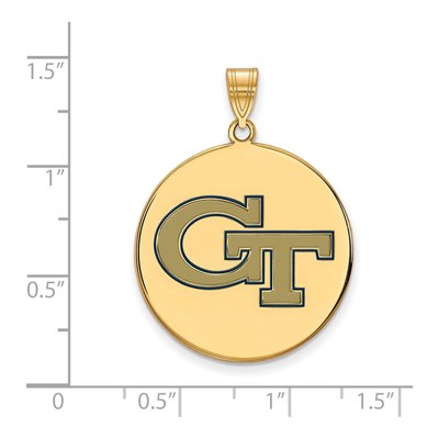 Georgia Tech G-T Extra Large Enameled Disc Pendant – view 2
