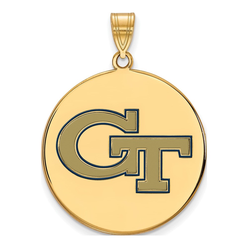 Georgia Tech G-T Extra Large Enameled Disc Pendant