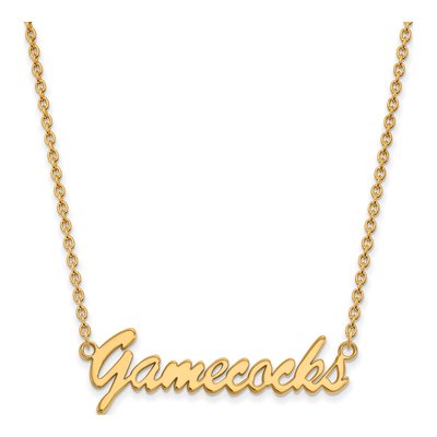 South Carolina Gamecocks Script Pendant Necklace