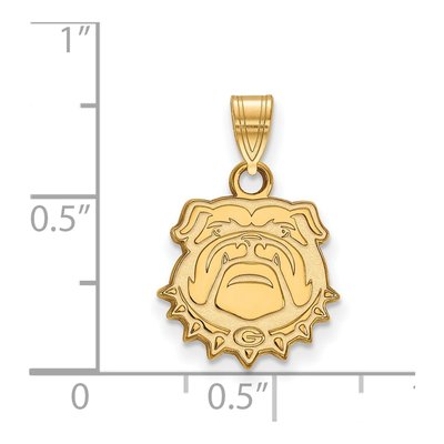 University of Georgia Gold-Plated Sterling Silver UGA Bulldog Small Pendant – view 2