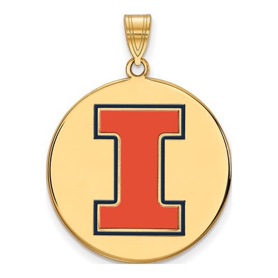 University of Illinois Gold-Plated Sterling Silver Extra Large Letter I Pendant