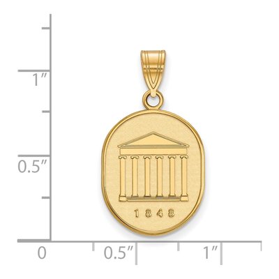 University of Mississippi Gold-Plated Sterling Silver Large Ole Miss Crest Pendant – view 2