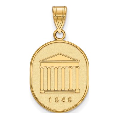 University of Mississippi Gold-Plated Sterling Silver Large Ole Miss Crest Pendant