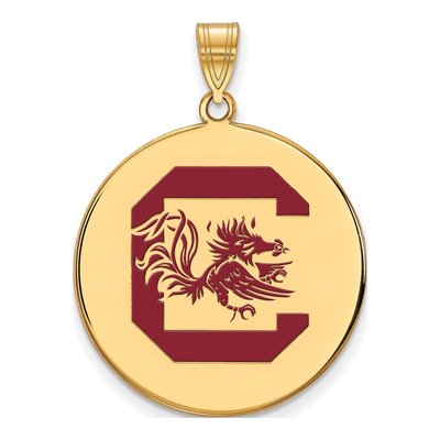 University of South Carolina Gold-Plated Sterling Silver Extra Large Enamel Disc Pendant