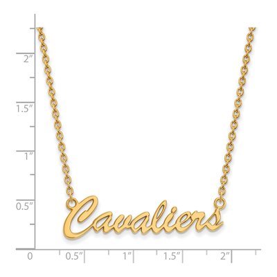 University of Virginia Gold-Plated Sterling Silver Medium UVA Cavaliers Script Necklace – view 2