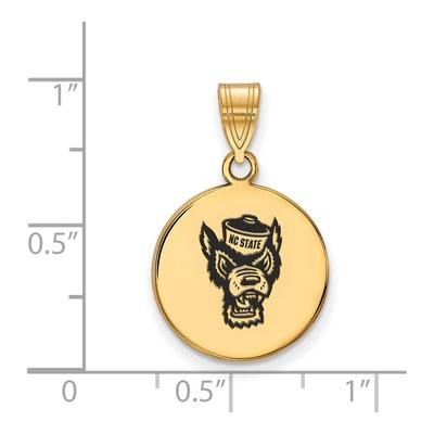 NC State Wolf Enameled Disc Pendant – view 2