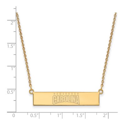 University of South Carolina Gold-Plated Sterling Silver Small Bar Necklace – view 2