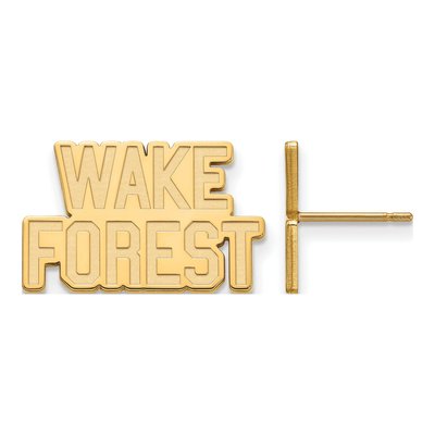 Wake Forest University Gold-Plated Sterling Silver W-F Stud Earrings