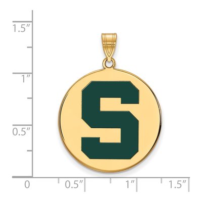 Michigan State S Enameled Pendant – view 2