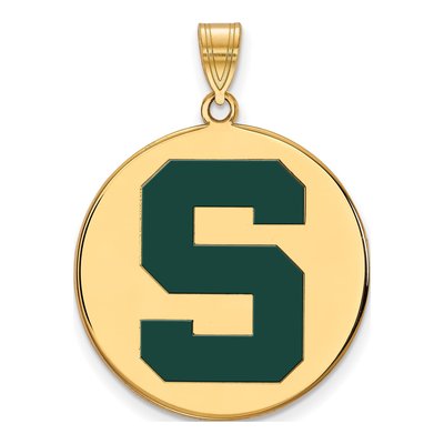 Michigan State S Enameled Pendant
