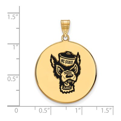 NC State Wolf Enamel Pendant – view 2