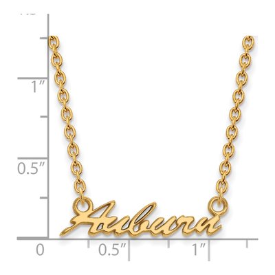 Auburn University Gold-Plated Sterling Silver Medium Script Pendant Necklace – view 2