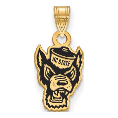 North Carolina State University Gold-Plated Sterling Silver Small NC Wolf Pendant