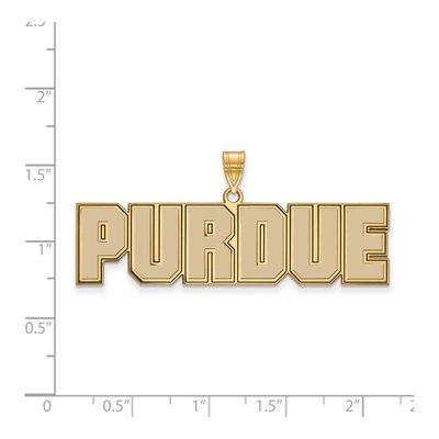 Purdue University Gold-Plated Sterling Silver Large Enameled Pendant – view 2