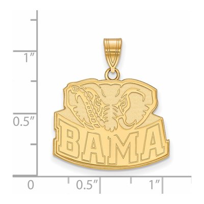University of Alabama Gold-Plated Sterling Silver Large Elephant Pendant – view 2