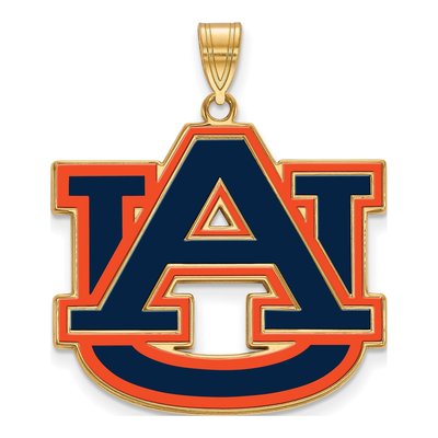 Auburn University Gold-Plated Sterling Silver Extra Large A-U Pendant