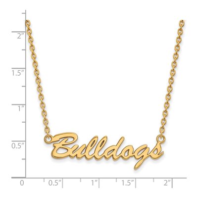 University of Georgia Gold-Plated Sterling Silver Bulldogs Script Pendant Necklace – view 2