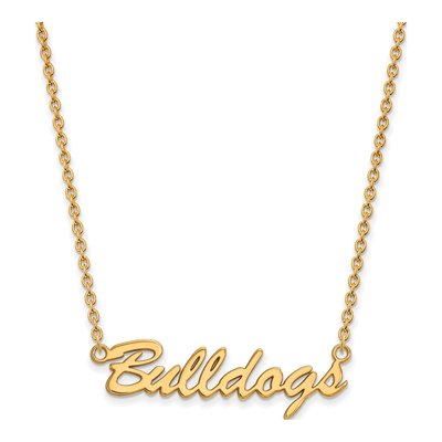University of Georgia Gold-Plated Sterling Silver Bulldogs Script Pendant Necklace