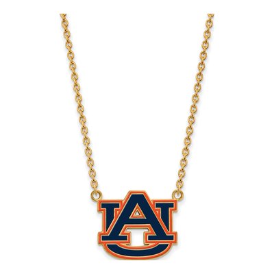 Auburn University Gold-Plated Sterling Silver Large Enameled Pendant Necklace