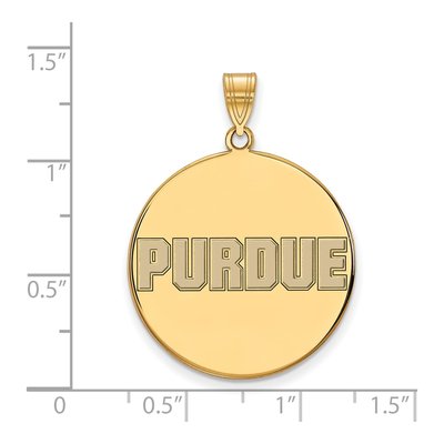 Purdue University Gold-Plated Sterling Silver Extra Large Disc Pendant – view 2