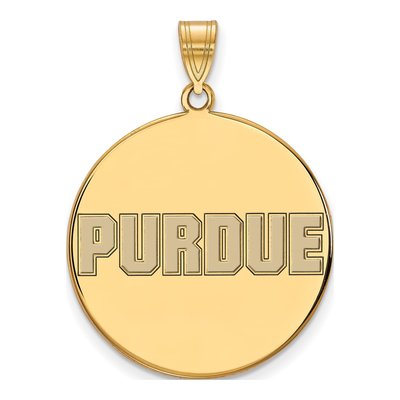 Purdue University Gold-Plated Sterling Silver Extra Large Disc Pendant