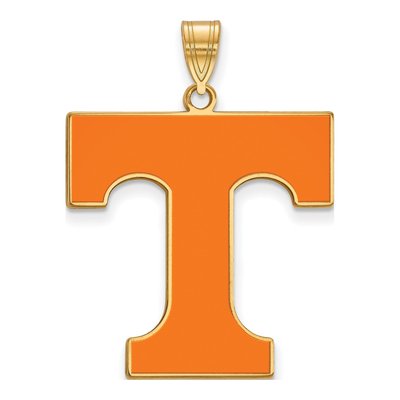 University of Tennessee Gold-Plated Sterling Silver Extra Large Letter T Pendant