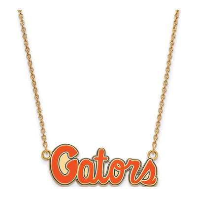 University of Florida Gold-Plated Sterling Silver Small Gators Script Necklace