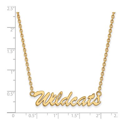 University of Kentucky Gold-Plated Sterling Silver Medium Wildcats Script Necklace – view 2